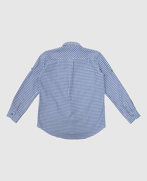 Stefano Ricci Children's blue checked shirt YAC6S00010L823