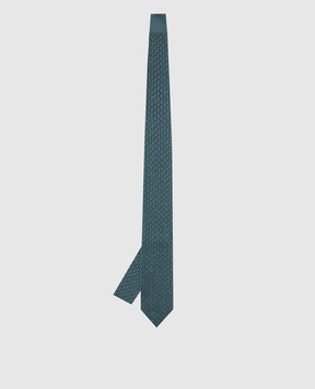 Stefano Ricci Children's silk turquoise patterned tie YCRM1600SETA