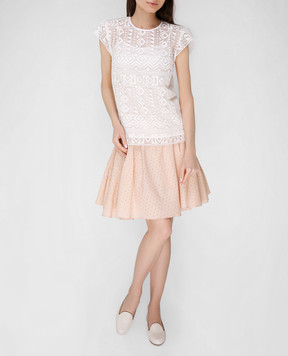 Alaia Peach skirt 7S9J144CTB19