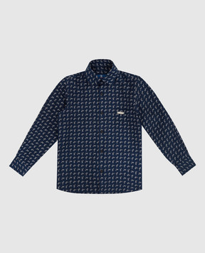 Stefano Ricci Children's printed silk shirt YC003203NG500