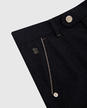 Stefano Ricci Children's dark gray wool trousers YUT7400060W610
