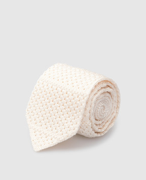 Stefano Ricci Children's light beige silk tie YCRM2600SETA