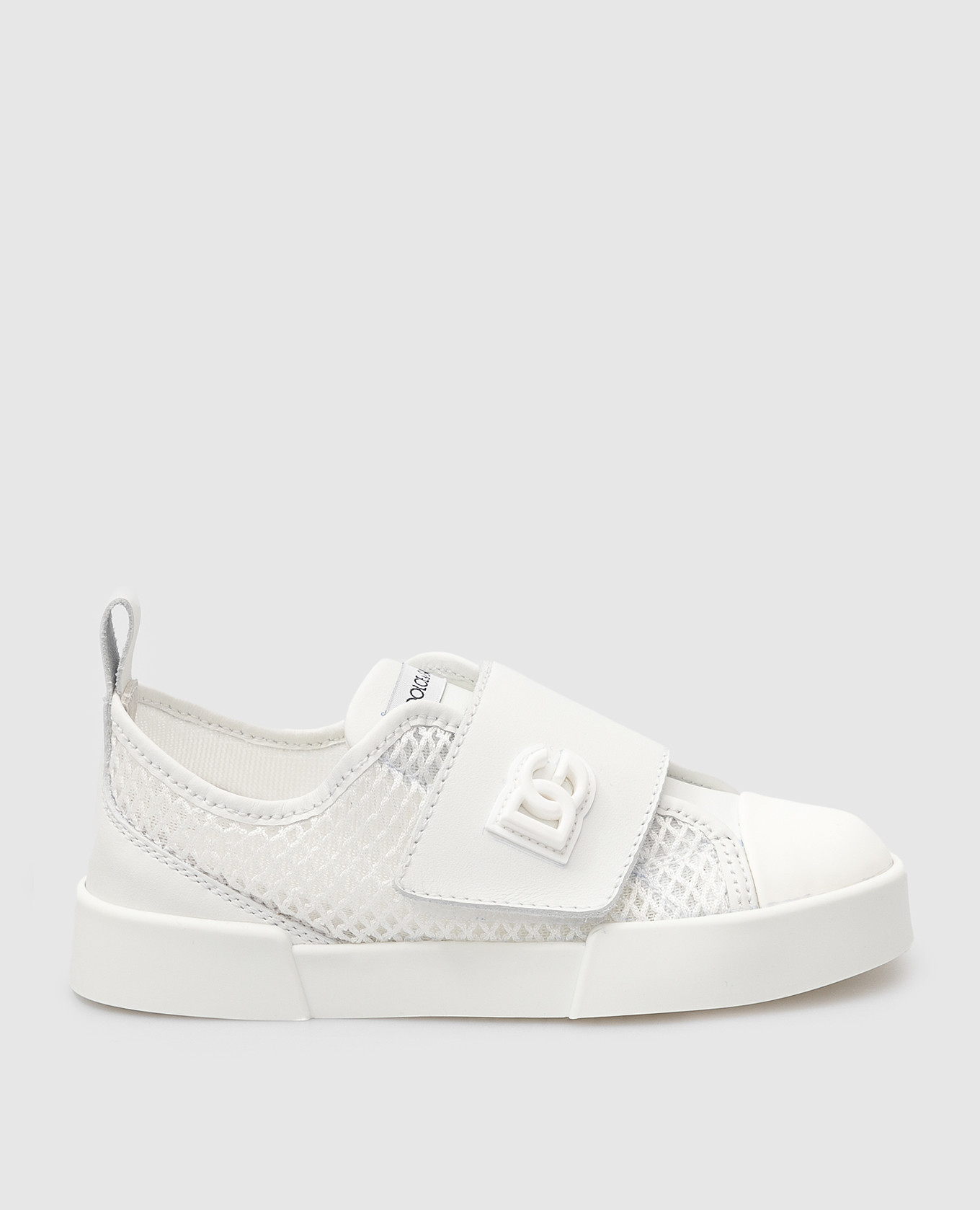 

Children's leather sneakers with DG logo Dolce&Gabbana, White