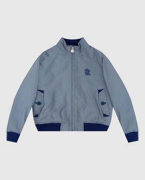 Stefano Ricci Children's light blue jacket in a pattern YAJ9200020CSMP