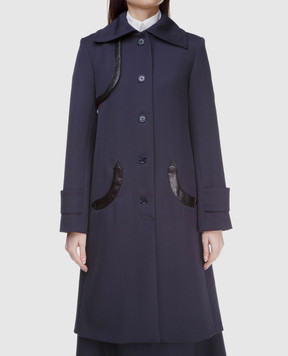 NINA RICCI Navy wool coat 17HCMA016WV0220