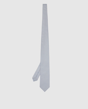 Stefano Ricci Patterned blue silk tie CH31051