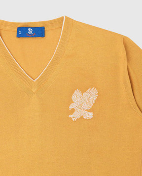 Stefano Ricci Children's mustard pullover with embroidery KY13000V01Y18230