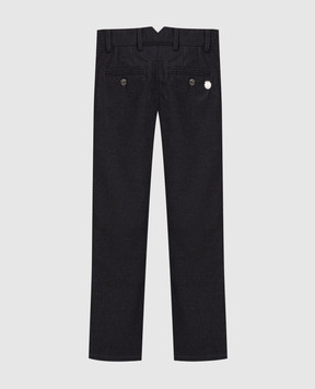 Stefano Ricci Children's dark brown wool trousers YUT7400080W610