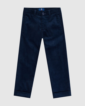 Stefano Ricci Children's blue corduroy trousers YUT6400030GF0001