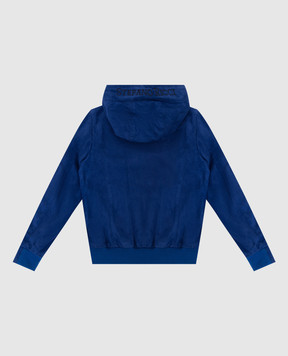 Stefano Ricci Children's blue suede jacket YDJ92000205107