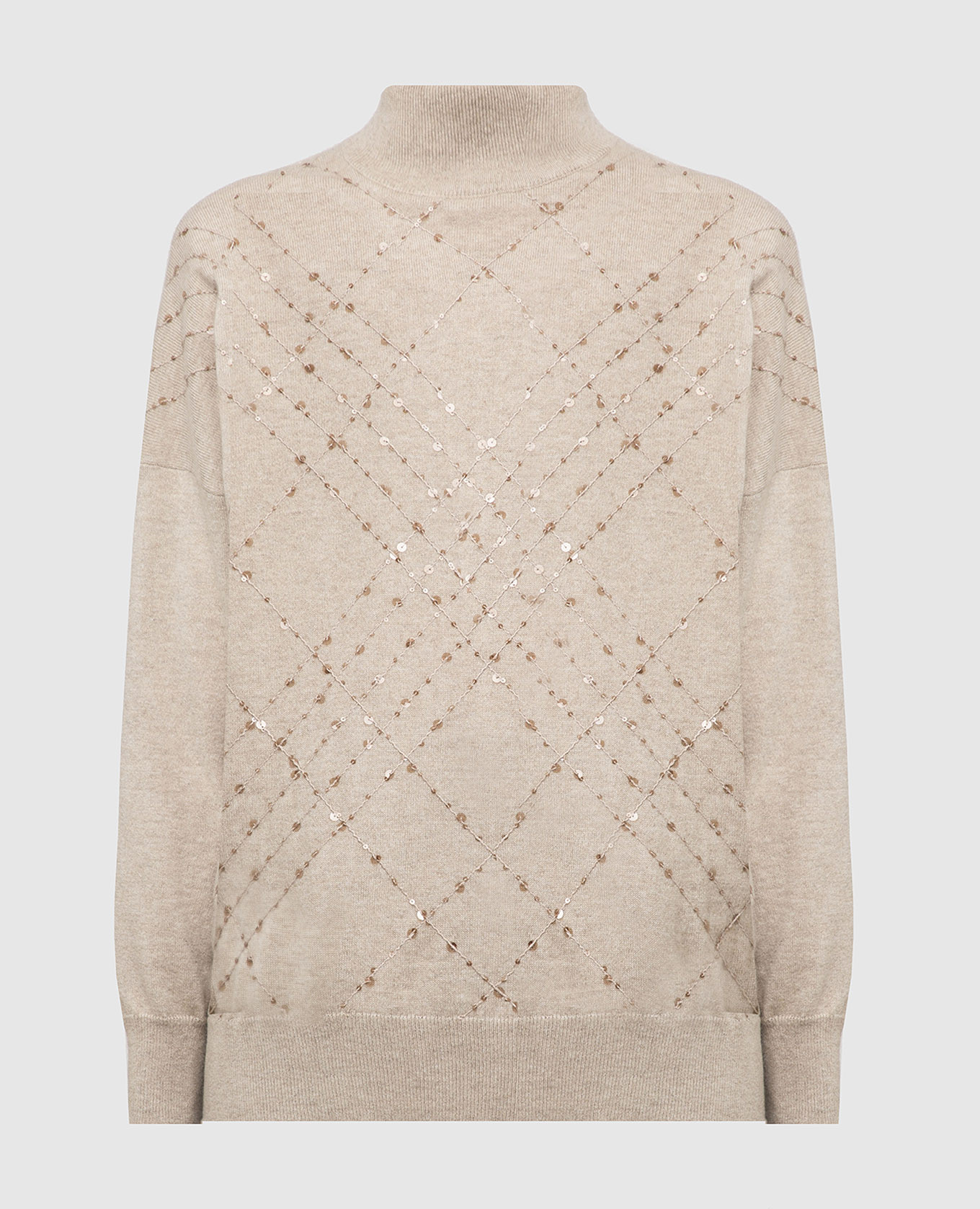 Cashmere sweater with sequins brunello cucinelli