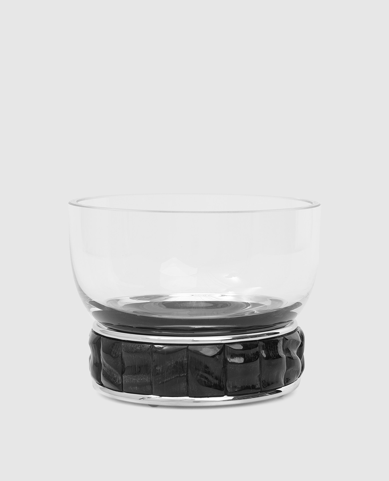 Dark brown small oryx horn salad bowl
