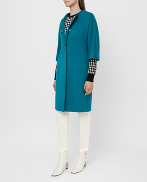Heresis Turquoise wool coat J50100SLIMG300