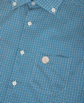 Stefano Ricci Children's blue shirt in a pattern YC002681SC1653