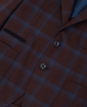Stefano Ricci Children's plaid wool blazer Y1RSGD23T1HC3486