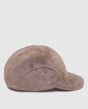Stefano Ricci Children's dark beige suede cap YVF5090PSUEULT