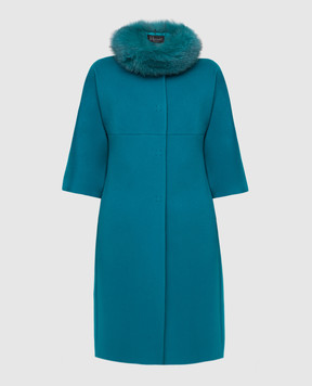 Heresis Turquoise wool coat J50100SLIMG300