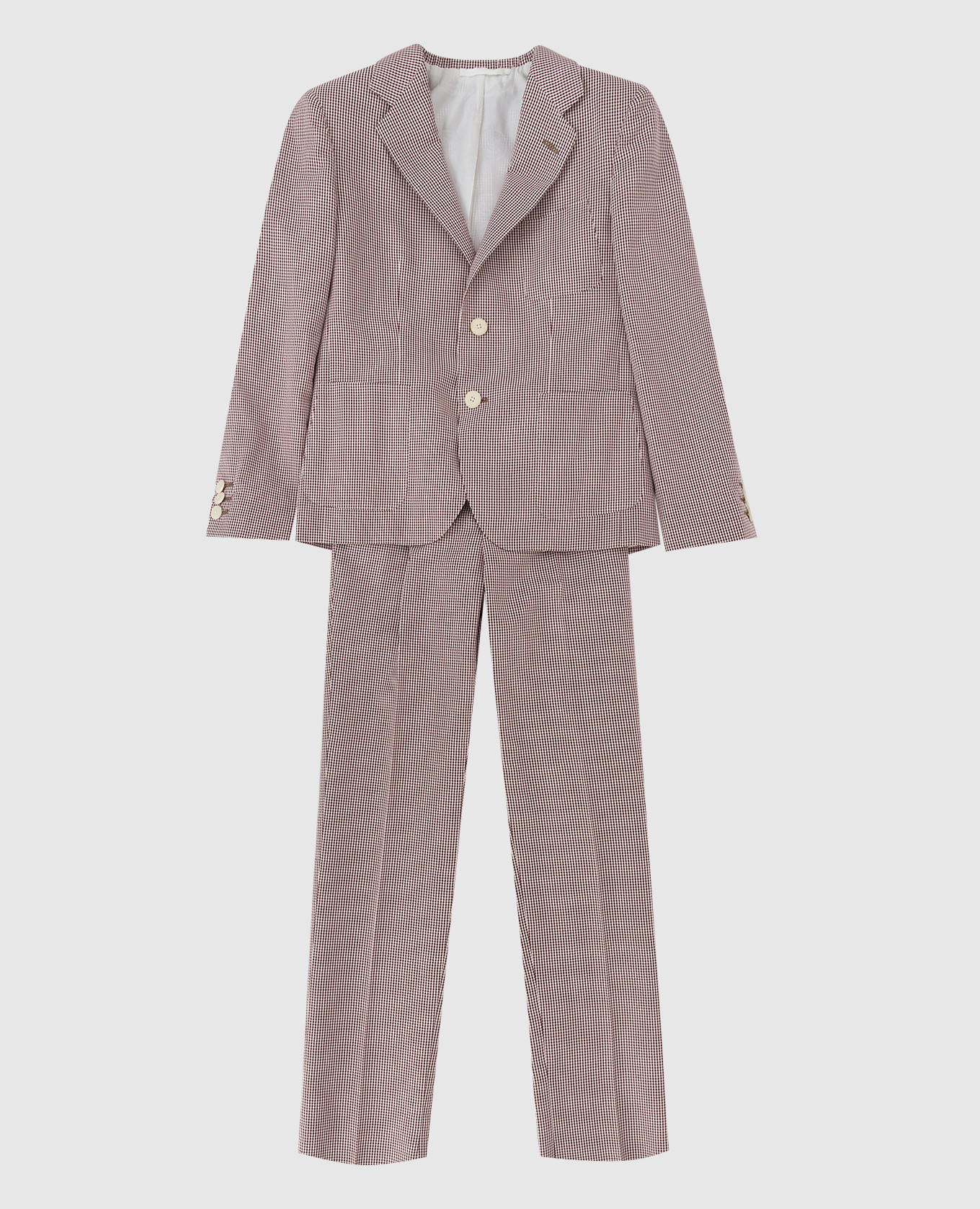 Checked silk suit for children stefano ricci