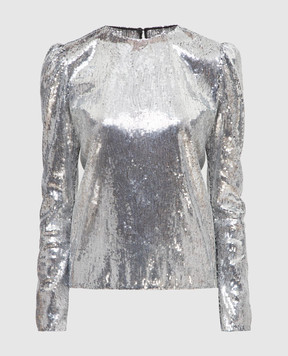 Philosophy di Lorenzo Serafini Silver blouse with sequins A0228