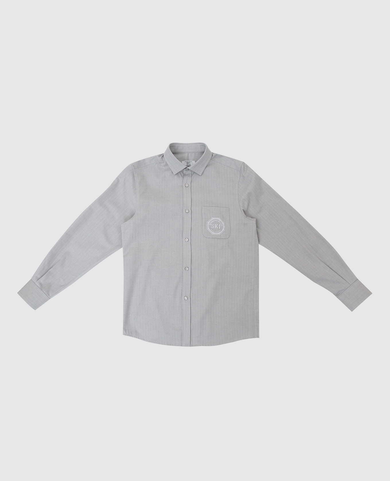 Children's light gray shirt with embroidery stefano ricci