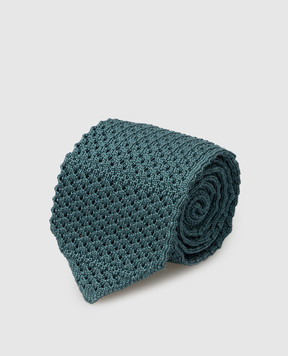 Stefano Ricci Children's turquoise patterned silk tie YCRM2600SETA