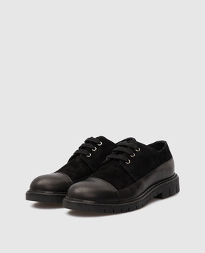 Stefano Ricci Kids Black Suede Derbies YRU11G871SPSD