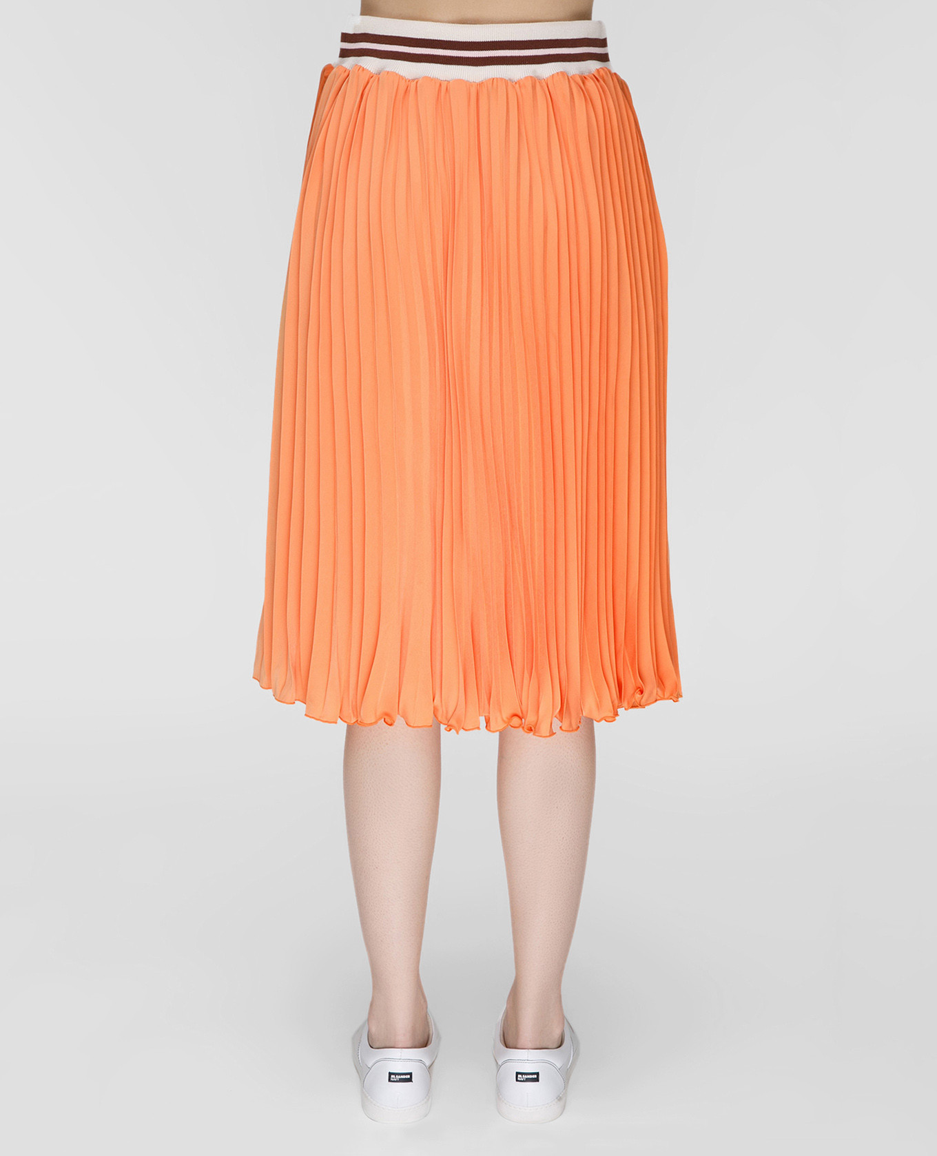 Orange pleated skirt Blugirl 4