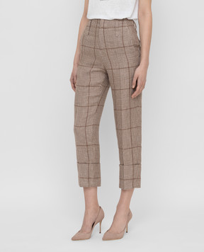 Brunello Cucinelli Beige linen trousers MF599P7257