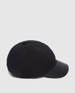 Stefano Ricci Baby cap in silk and leather with monogram YVF5566PMA21NP