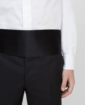 Stefano Ricci Black silk cummerbund GF01UUNIR