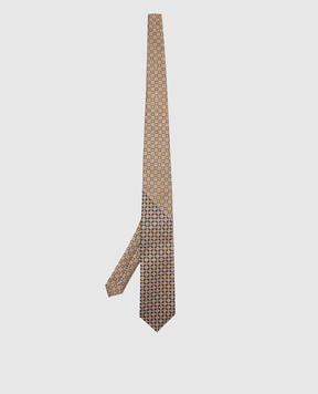 Stefano Ricci Navy blue patterned silk tie CCXDD44201