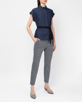 Peserico Trousers with geometric pattern P0470700906