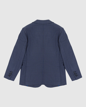 Stefano Ricci Patterned wool and silk children's blazer Y1RSGD2303HC3626