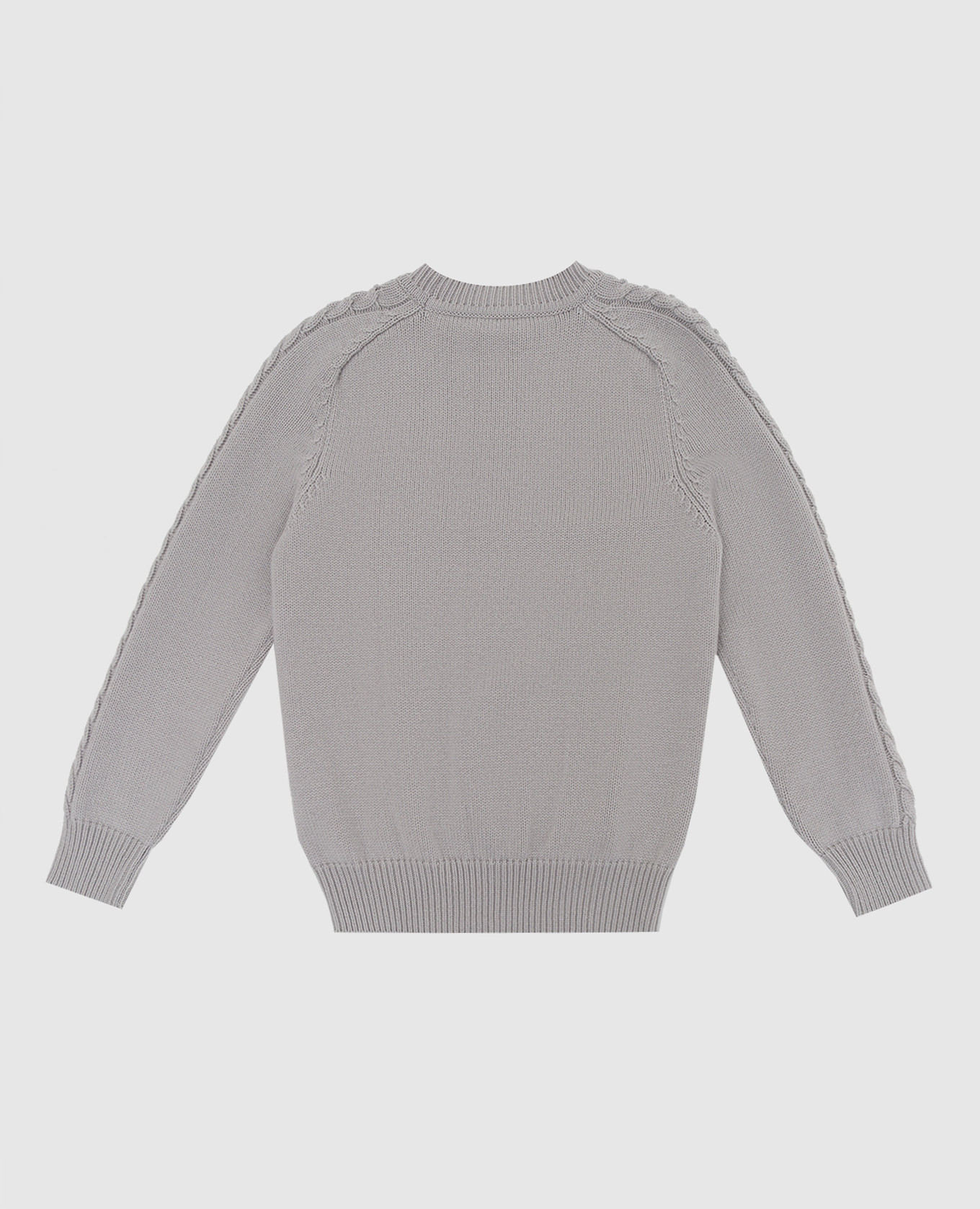Children's light gray cashmere sweater with a pattern Stefano Ricci 2