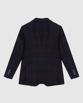 Stefano Ricci Checked cashmere jacket for children Y1RF7322T0HC5401