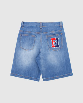 Fendi Baby blue denim shorts JMF1261012