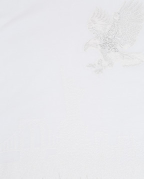 Stefano Ricci Children's white t-shirt with embroidery YNH84001NY803