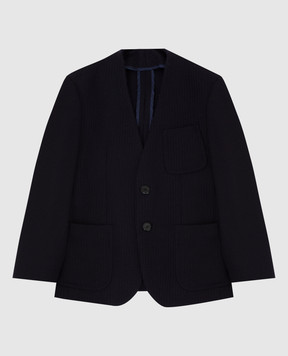 Stefano Ricci Children's navy blue cashmere blazer Y1RSGD2MG0HC4027