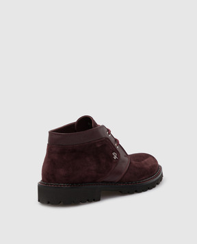 Stefano Ricci Children's maroon suede deserts YRU04G860SDVH