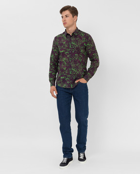 Vilebrequin Caracal purple shirt in print CCAH0V10