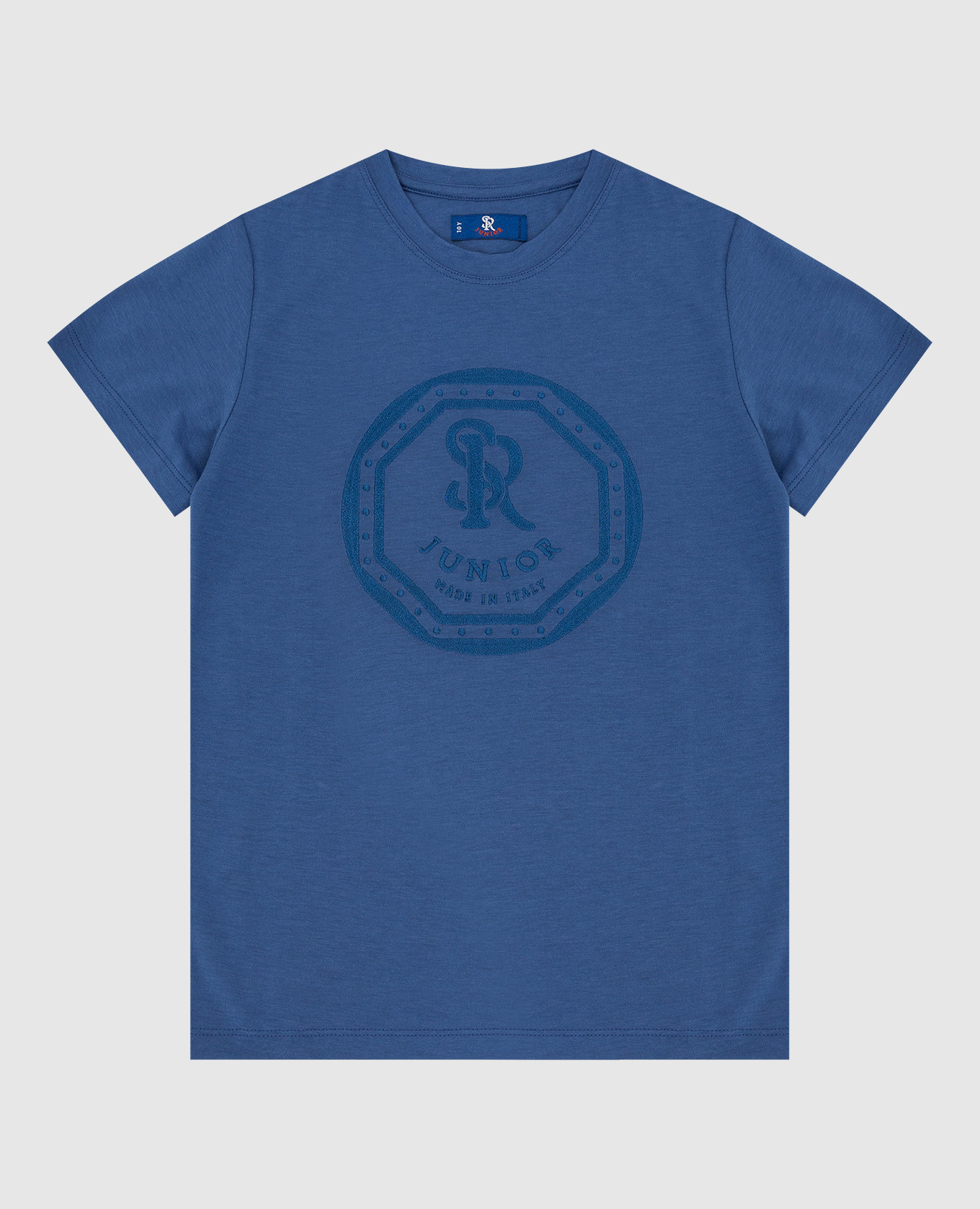 

Children's blue t-shirt with a monogram Stefano Ricci