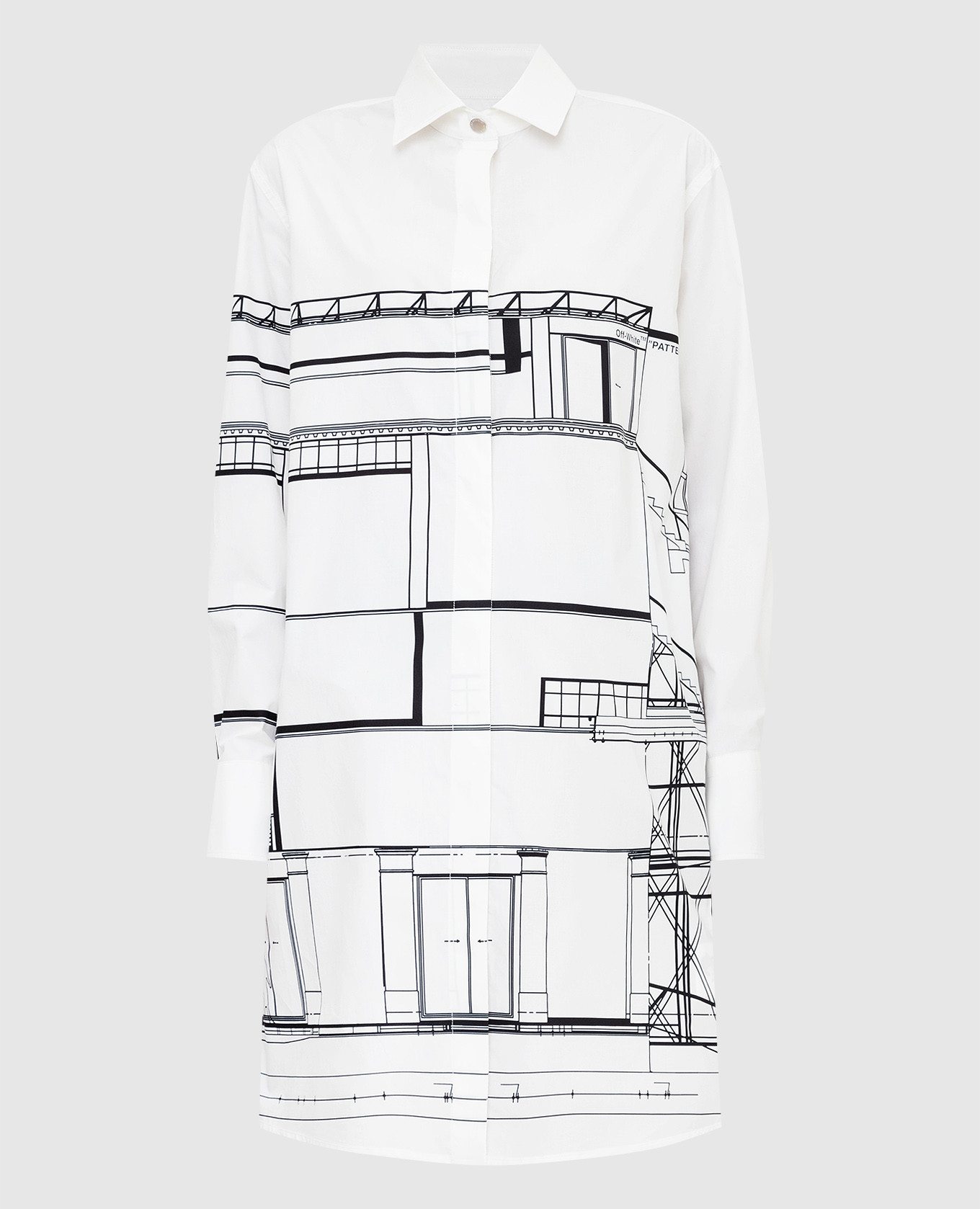 

Palace print shirt dress Off-White, Белый