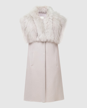 Rindi Light beige cashmere vest 426OR0R6OYSTER