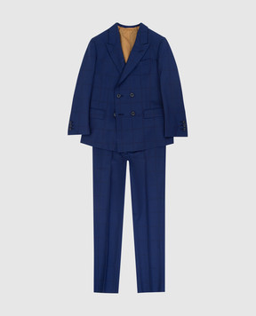 Stefano Ricci Checked wool suit for children Y1SF378900HC5080