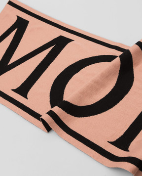 Moncler ENFANT Children's powdery wool scarf in a pattern 9Z74000A9641