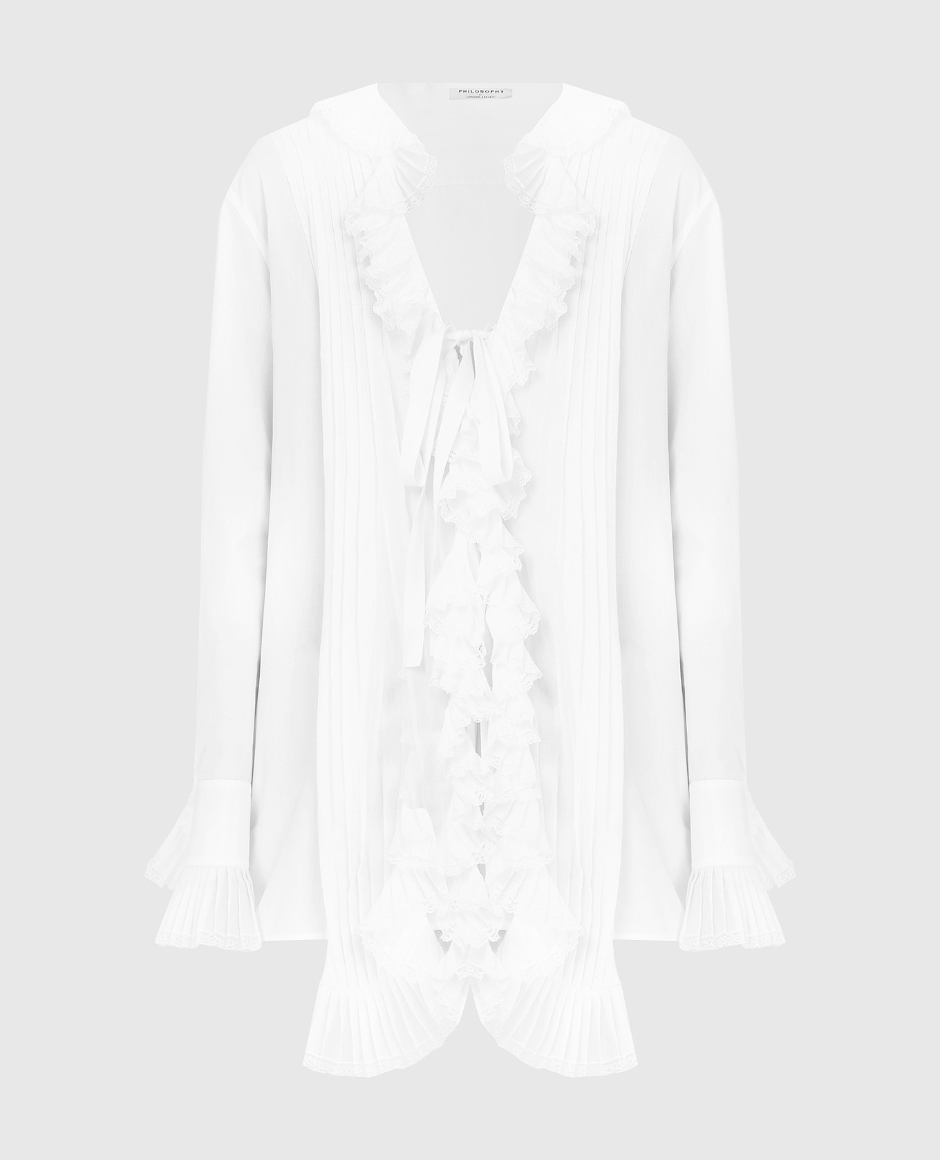 

Ruffle shirt Philosophy di Lorenzo Serafini, White
