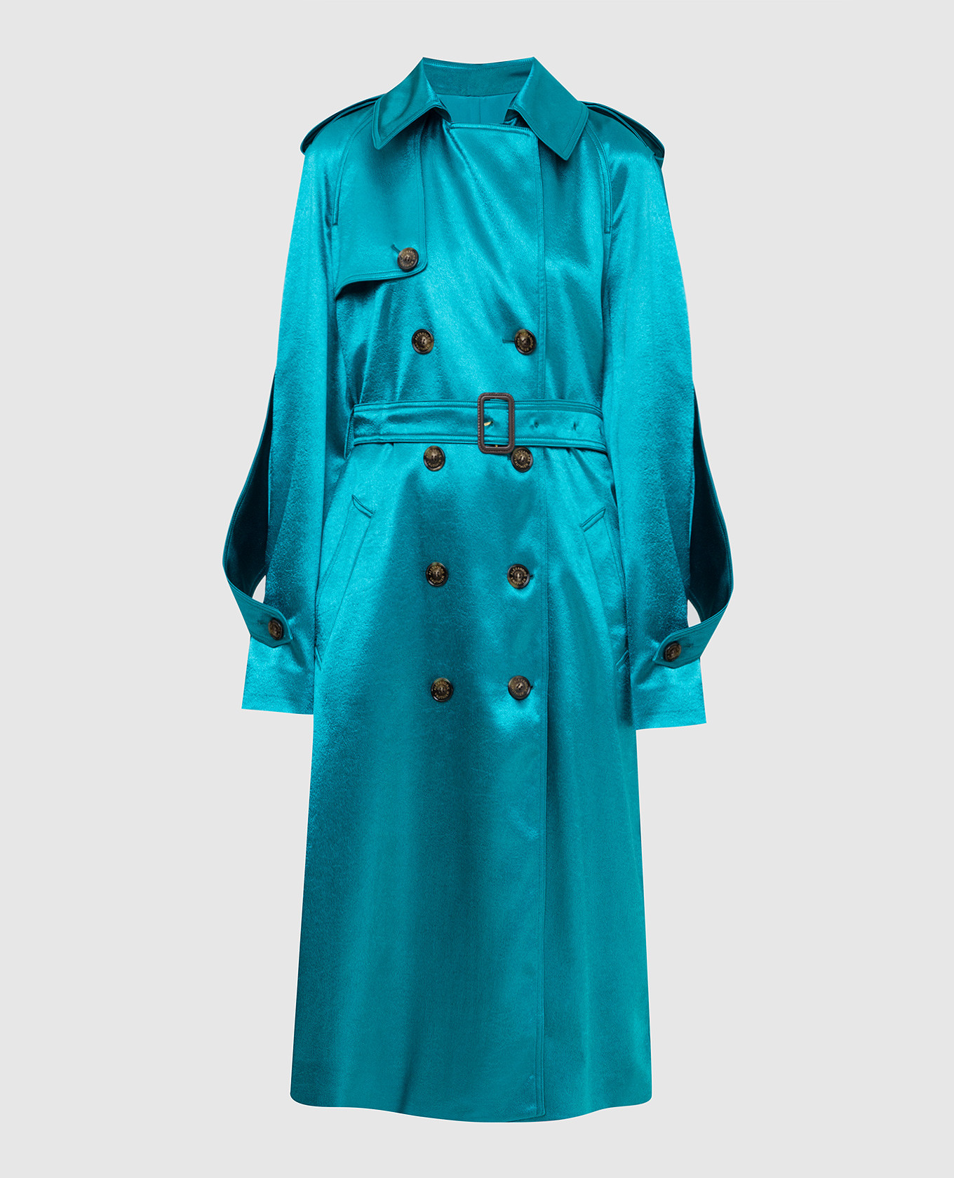 

Turquoise Double Breasted Trench Coat ALEXANDRE VAUTHIER, Light blue