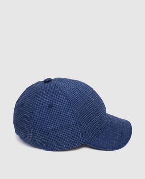 Stefano Ricci Children's blue cashmere and silk cap YVF5429HC4241
