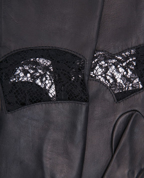Rindi Black gloves with lace 3003NP17