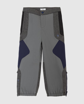 Stefano Ricci Children's trousers with contrasting inserts YAT6S40020HN0021